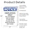 Signmission Employees Only No Customers Are OSHA Notice Sign, Aluminum, 7in W x 10in L, 2PK OS-2PACK-NS-A-710-V-11997 - alternate 2